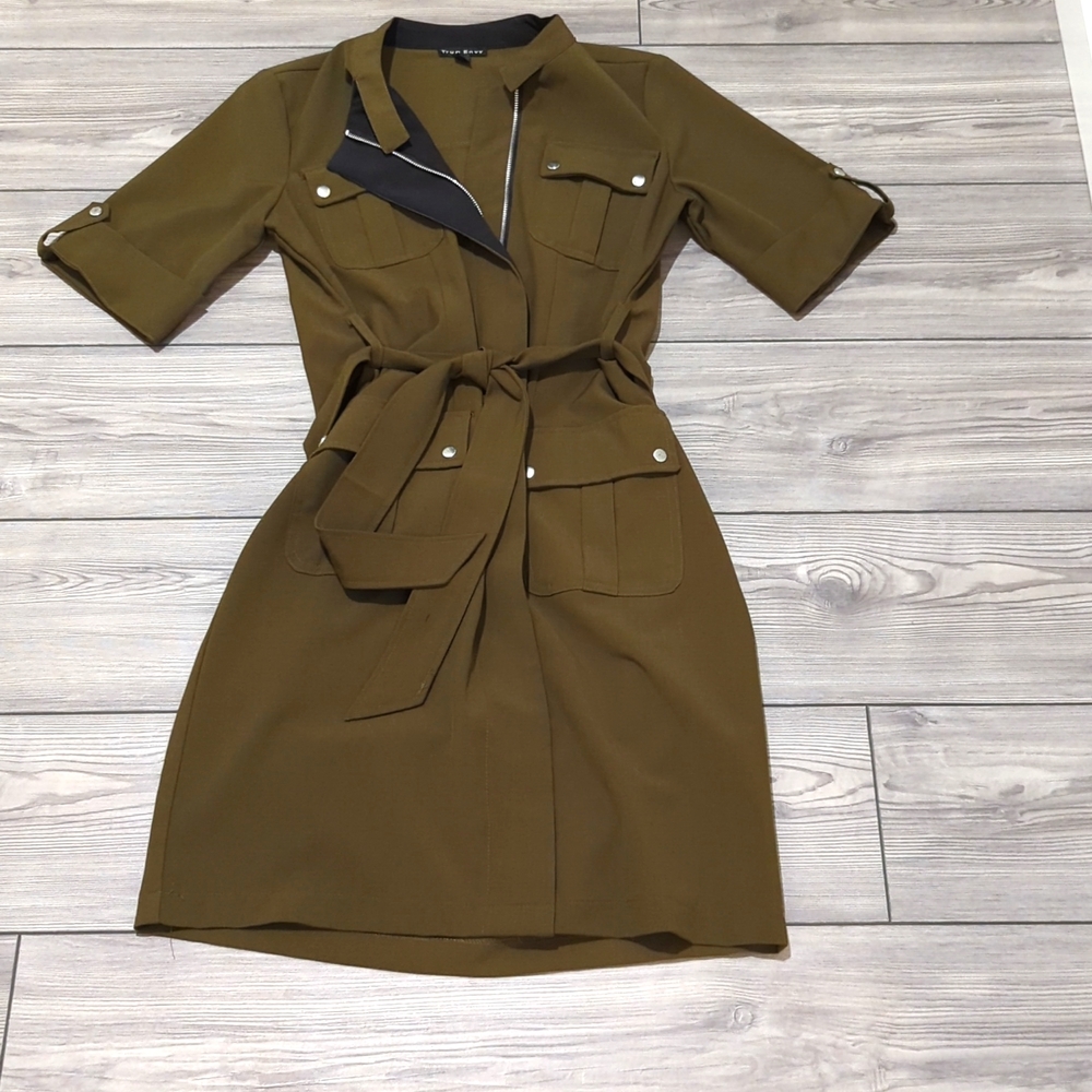 True Envy Army Green A-line dress. Size 6